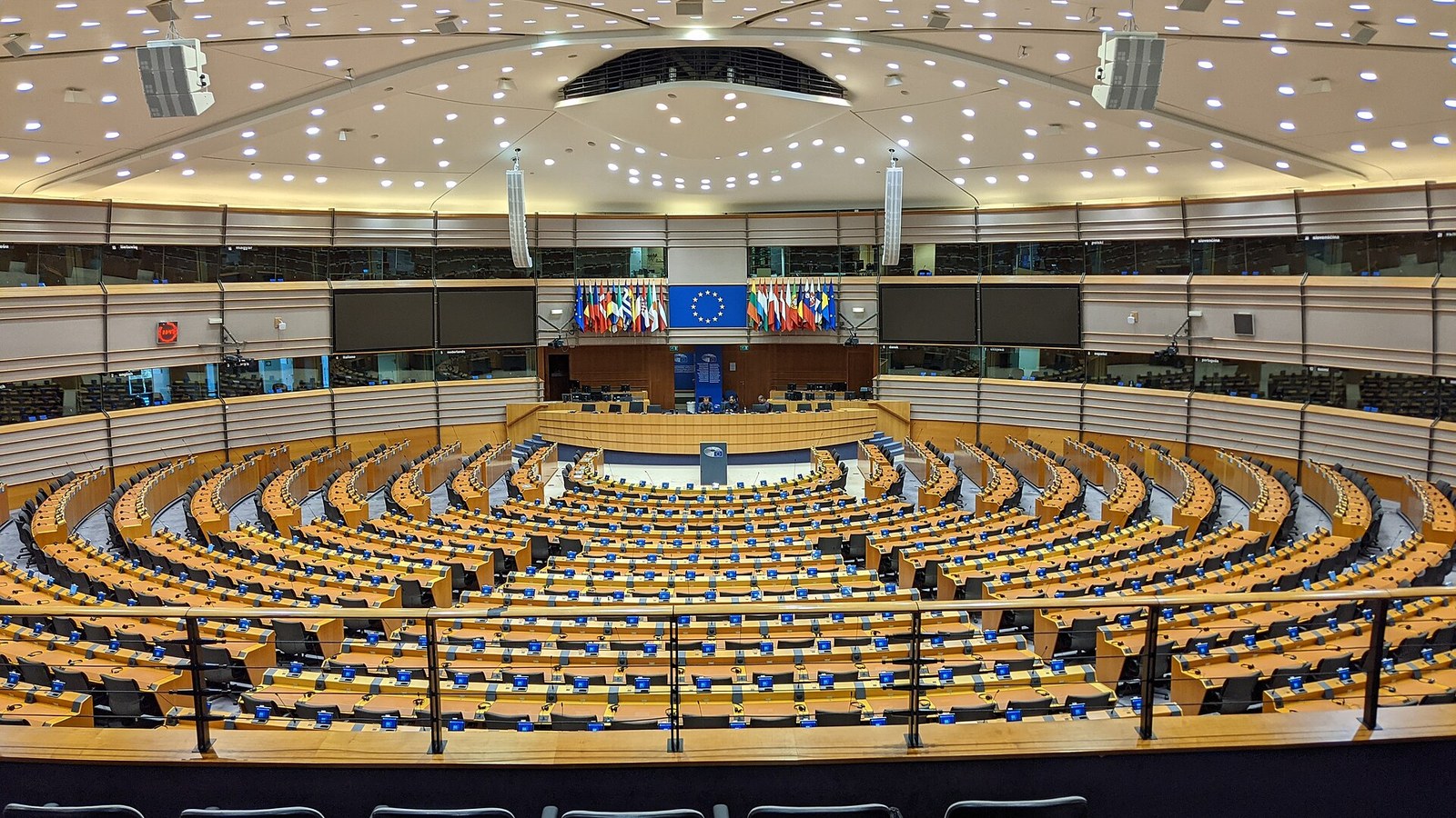 Emiciclo del Parlamento europeo a Bruxelles